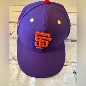 New Era 59 Fifty San Francisco Giants Purple Baseball Cap with Orange Logo